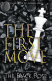 black and white image of black chess pawns laying in water with a white chess king laying on top