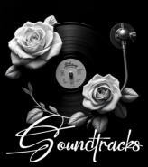 black and white image of a turntable with white roses 
